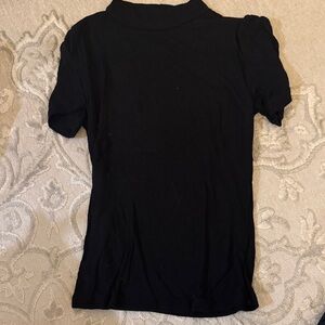 Timing Black Short Sleeve Top